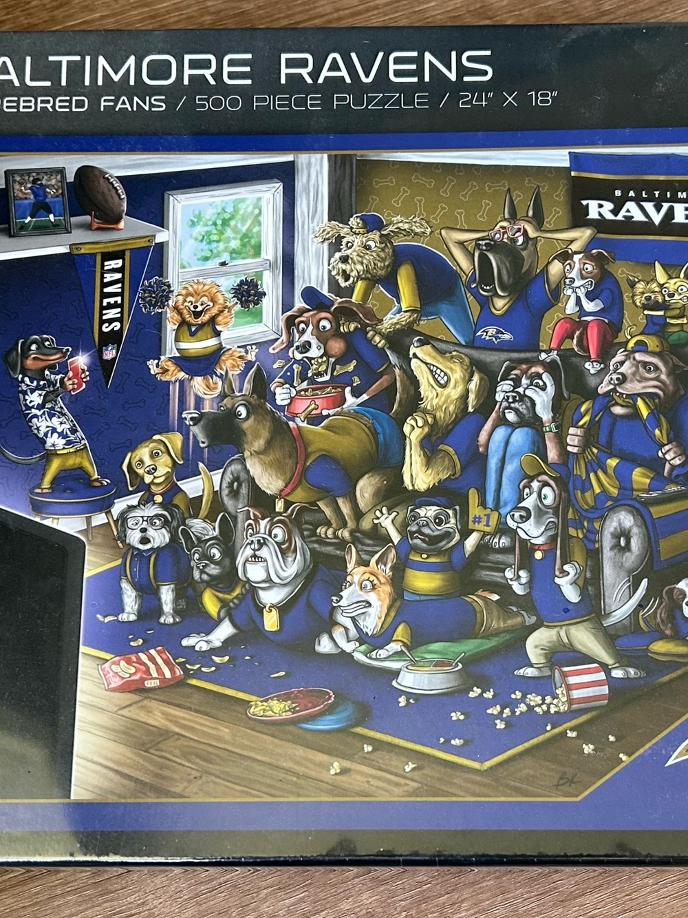 NFL Baltimore Ravens Blue and Gold 500-Piece Puzzle